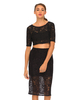 Motel Rose Katcha Midi Skirt in Black Lace