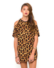 Motel Savannah Cold Shoulder Dress in Original Animal