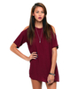 Motel Savannah Cold Shoulder Dress in Oxblood