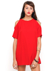 Motel Savannah Cold Shoulder Dress in Red