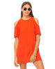 Motel Savannah Cold Shoulder Dress in Tangerine