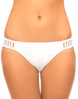 Motel Sea Horse Cut Out Bikini Bottom in White