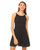Motel Selma Strappy Skater Dress in Black