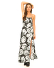 Motel Sia Strappy Maxi Dress in Tonal Floral Black and White