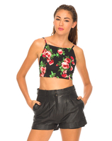 Motel Simona Crop Top in Jagged Rose