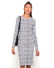 Motel Sonia Bodycon Midi Dress in Geo Maze