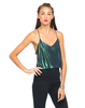 Motel Sunia Metallic Cami Top in Iridescent Green