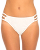 Motel Sunstone Cut Out Bikini Bottom in White Textured