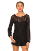 Motel Swirl Open Back Playsuit in Rose Black Lace