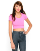 Motel Tabby Crop in Bubblegum Pink