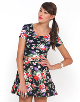 Motel Tabby Crop Top in Gypsy Rose