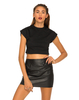 Motel Toko Crop Top in Black