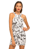 Motel Tye Bodycon Dress in Cherubs Black and White