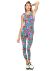 Motel Unitard Playsuit in Fluro Flower