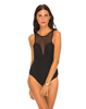 Motel Versa Mesh Swimsuit in Black Textured