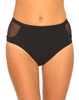 Motel Vice Cut Out Bikini Bottom in Black Textured