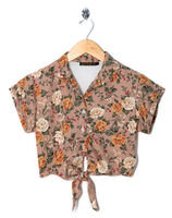 Motel Vintage Penny Tie Crop Shirt 0134