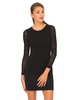 Motel Yoko Bodycon Dress in Black Zebra