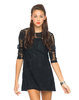 Motel Yulia Shift Dress in Black Sunflower Lace