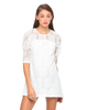 Motel Yulia Shift Dress in White Sunflower Lace