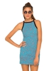 Motel Zamora Bodycon Dress in Internet Germs Blue and Pink