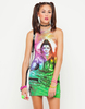 Motel Zena Bodycon Dress in Rainbow Shiva Print