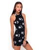 Motel Zena Bodycon Dress in Sun Moon Stars Print