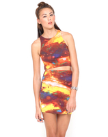 Motel Zena Crop Top in Cosmic Yellow