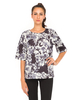 Motel Zerlina Neoprene Shirt in Ripple Floral Grey