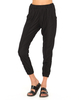 Motel Zoe High Waisted Track Pants in Honeycombe Black Spandex