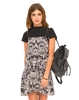 Motel Zoe L Slip Dress in Nouveau Black and White