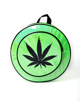 O Mighty Holographic Weed Leaf Backpack in Green