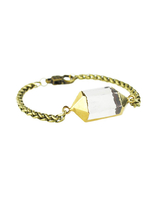 Shop Dixi Clear Talise Quartz Bracelet in Gold and Bronze