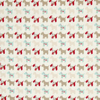 Duck Egg Scotties Curtain Fabric