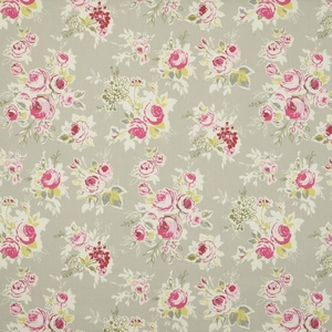 Rose Garden Curtain Fabric Pebble