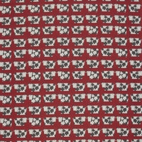 Scarlet Moo Moo Curtain Fabric