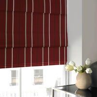 Scarlet Rib Stripe Roman Blind