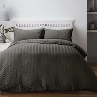 Seersucker Bedding Set Charcoal