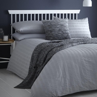 Seersucker Bedding Set Grey