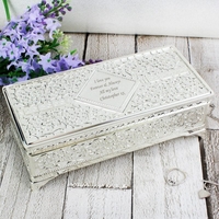 Antique Silver Plated Jewellery Box