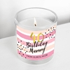 Birthday Gold and Pink Stripe Scented Jar Candle
