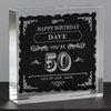 Birthday Vintage Typography Large Crystal Token