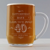 Birthday Vintage Typography Tankard