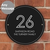 Black Number & Name House Sign