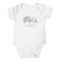 Blue Elephant 0-3 Months Baby Vest