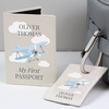 Blue Plane Passport Holder & Luggage Tag Set