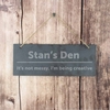 Bold Design Hanging Slate Plaque