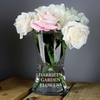 Bold Font Glass Vase
