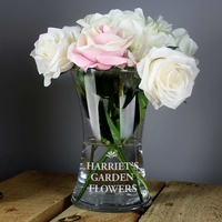 Bold Font Glass Vase