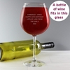 Bold Statement Bottle of Wine Glass